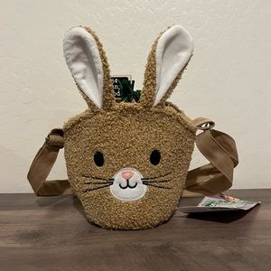 Easter Bunny Crossbody Terry Fabric Bag Brown -Spritz